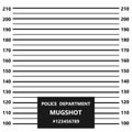 Criminal mugshot line. Police lineup or mugshot Royalty Free Stock Photo