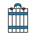 Criminal Peeping From Fence Icon