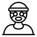 Criminal prison icon, outline style