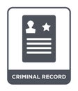 criminal record icon in trendy design style. criminal record icon isolated on white background. criminal record vector icon simple Royalty Free Stock Photo