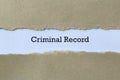 Criminal record on paper Royalty Free Stock Photo