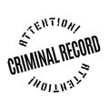 Criminal Record rubber stamp