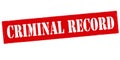 Criminal record Royalty Free Stock Photo