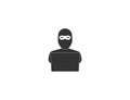 Criminal, robber, internet icon. Vector illustration. flat design Royalty Free Stock Photo