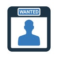 Criminal, wanted icon. Simple editable vector illustration