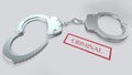 Criminal Word and Handcuffs 3D Animation