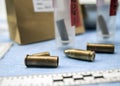 Criminalistic Laboratory, Bullet shell analysis, rule of ballistic measurement