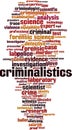 Criminalistics word cloud