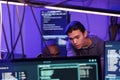 Criminals hacking into computer system