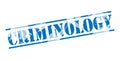 Criminology blue stamp