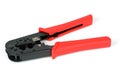 Crimping cutting tool in the action