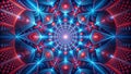 Crimson and Azure in a Digital Dreamscape: A Psychedelic Abstract Experience Generative AI