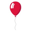 Crimson balloon on white background