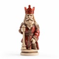 Crimson And Beige King Of The Hill Chess Piece With Biblical Grandeur Royalty Free Stock Photo