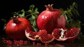 Crimson And Black: A Captivating Pomegranate Still Life