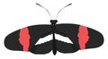 Crimson butterfly, icon Royalty Free Stock Photo