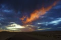 Crimson clouds at sunset