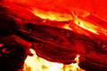 Crimson coals of a burnt-out Royalty Free Stock Photo