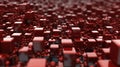 Crimson Connections: Small Metallic Cubes Weave a Network