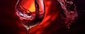 Crimson Dance: The Intense Red of the Wine Paints a Moment of Pure Luxury...The Red Wine Flows Gracefully, Creating a Fascinating