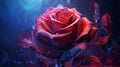 Crimson Eternity: Embrace the Soft-Focus Beauty of a Valentine\'s Day Rose