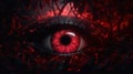 Crimson Eyes of the Night: Mystical Red Glow in the Darkness