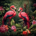 Crimson Flamingo Flowers: Majestic Beings in Nature's Kingdom