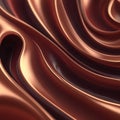 Crimson Flow Abstract Fluid Dynamics in Copper Red 3D Render Royalty Free Stock Photo