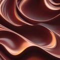 Crimson Flow Abstract Fluid Dynamics in Copper Red 3D Render Royalty Free Stock Photo