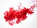 Crimson Ink Cloud in Water Royalty Free Stock Photo