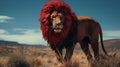 Crimson King: A Narrative-driven Visual Storytelling Of A Majestic Red Lion
