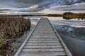 Crimson Lake Alberta Canada Royalty Free Stock Photo