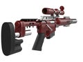 Crimson modern sniper rifle