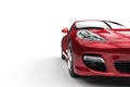 Crimson Red Car Front View Royalty Free Stock Photo