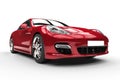 Crimson Red Fast Car Royalty Free Stock Photo