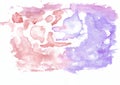 Crimson or red and violet lavender mixed abstract watercolor background. It`s useful for greeting cards, valentines, letters.