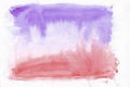 Crimson or red and violet lavender mixed abstract watercolor background. It`s useful for greeting cards, valentines, letters.