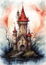 The Crimson Shadows of the Haunted Castle