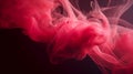 crimson smoke elegantly dancing against a dark backdrop. AI-Generated