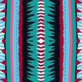 Crimson Tribal Vector Seamless Pattern. Gloss