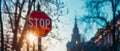 Crimson Warning: A Glimpse of Spring at Moscow\'s Iconic University