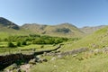 Crinkle Crags at head of Mickleden valley, Lake District Royalty Free Stock Photo