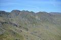 Crinkle Crags from summit of Pike of Blisco, Lake District Royalty Free Stock Photo