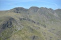 Crinkle Crags from summit of Pike of Blisco, Lake District Royalty Free Stock Photo