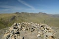 Crinkle Crags from summit of Pike of Blisco, Lake District Royalty Free Stock Photo