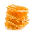 Crinkle cut potato chips. Royalty Free Stock Photo