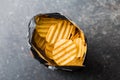 Crinkle cut potato chips. Royalty Free Stock Photo