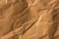 Crinkled brown paper texture Royalty Free Stock Photo