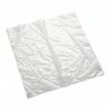 Crinkled clear plastic sheet isolated on white background Royalty Free Stock Photo