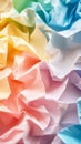 Crinkled pastel colored paper texture close-up Royalty Free Stock Photo